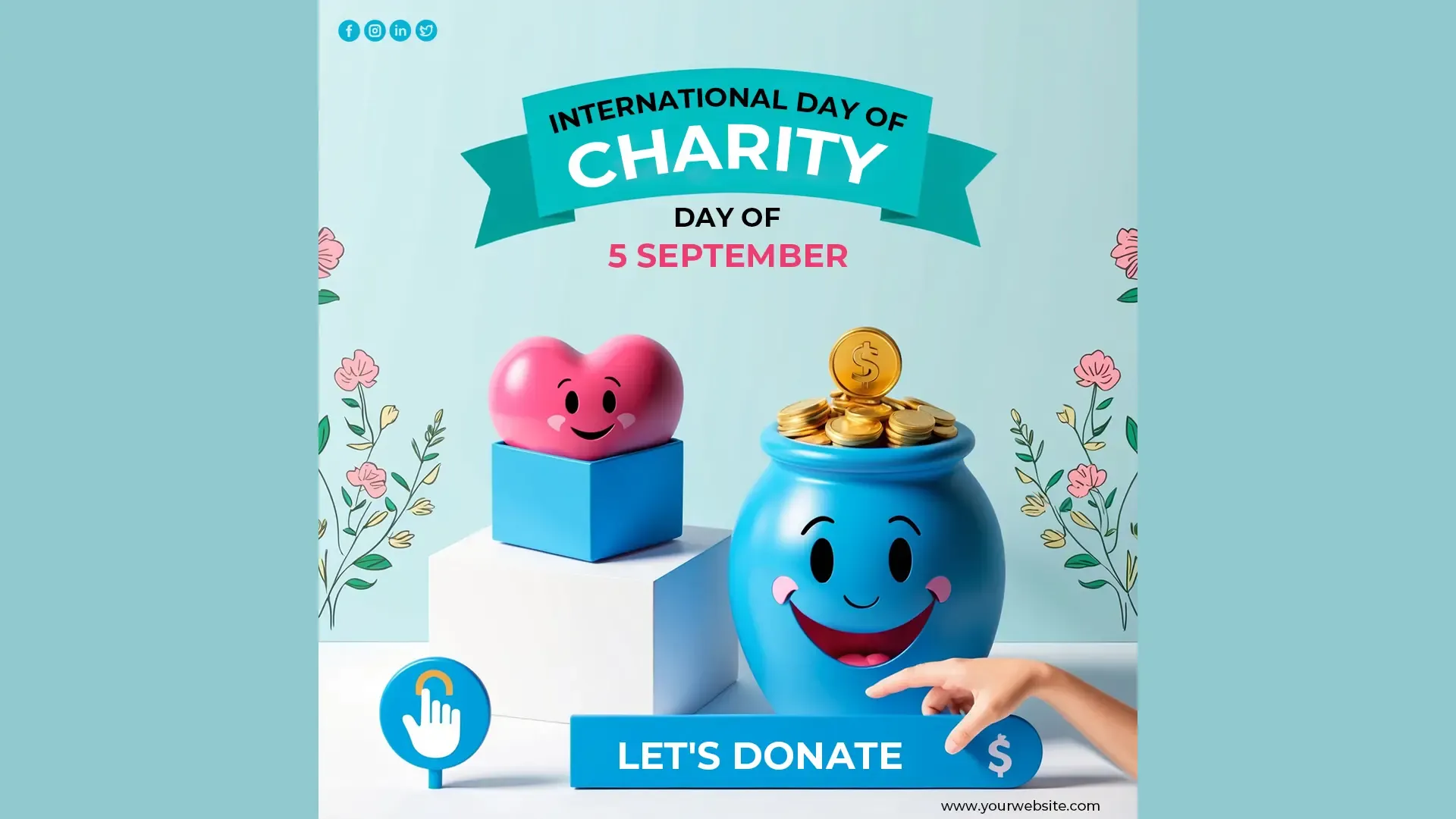 Charity Day Instagram Post Template for 5 September image